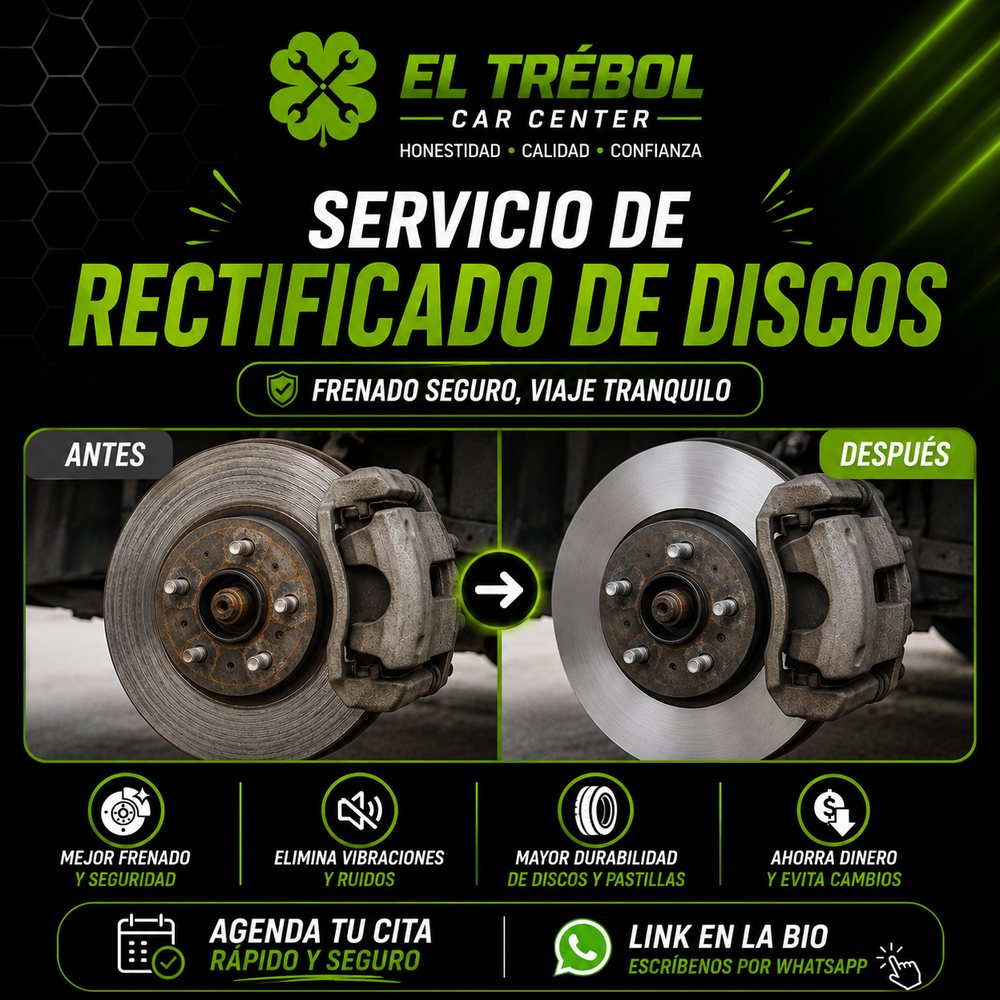 Servicio de rectificado de discos de freno — antes y después